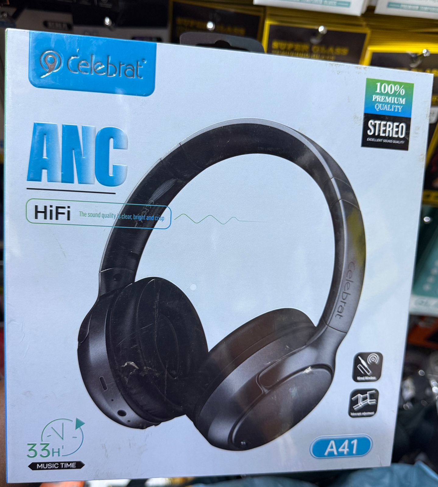 Celebrat A41 ANC 33 H Wireless Headphones
