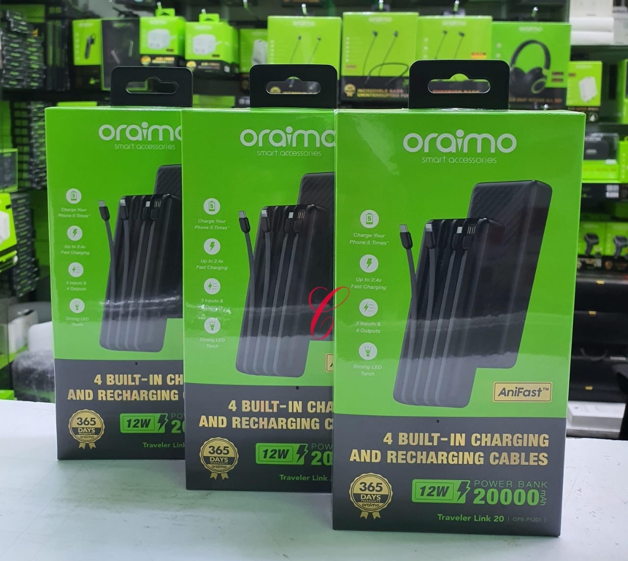 Oraimo 12 W Power Bank – Black