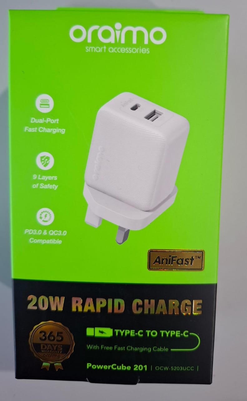 Oraimo 20W Charger