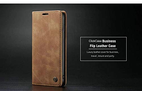 Caseme Brown Flip Case for Honor X7D